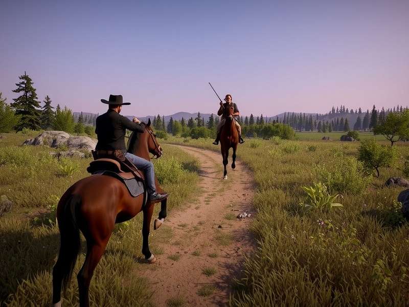 Red Dead Redemption gameplay combat scene with Dead Eye targeting