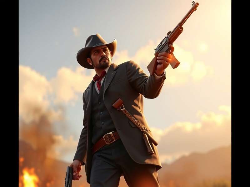 Concept art for Red Dead Redemption 3 based on leaked information showing a rugged cowboy in a new landscape