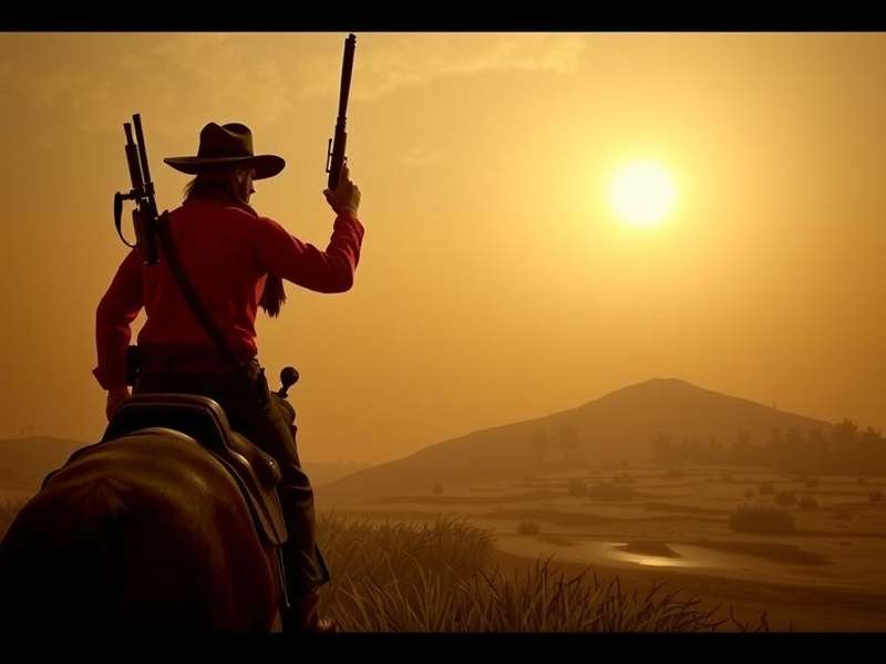 Red Dead Redemption 3 concept art showing western landscape with mountains