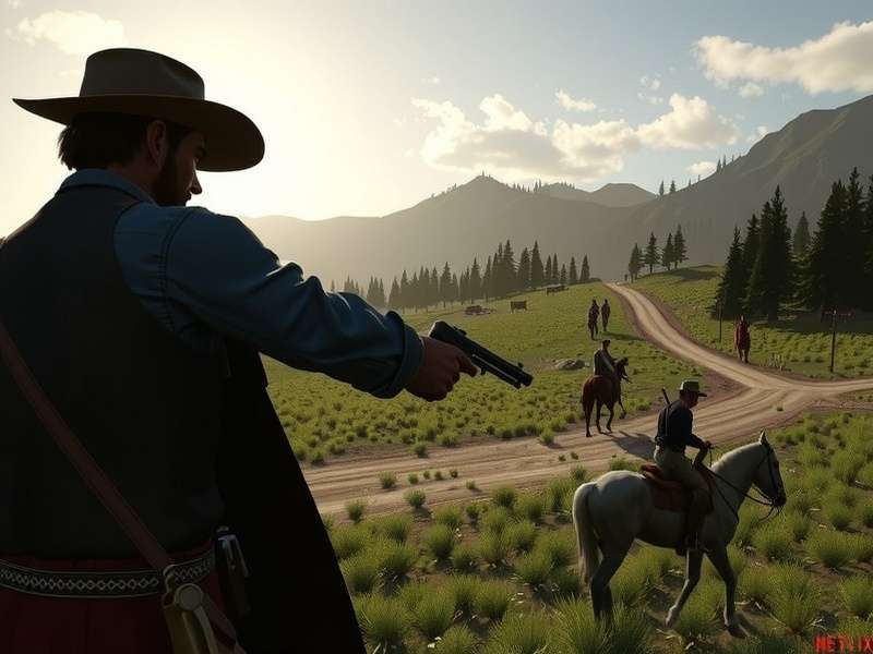 Infographic comparing Red Dead Redemption 2 story hours to popular Netflix series seasons