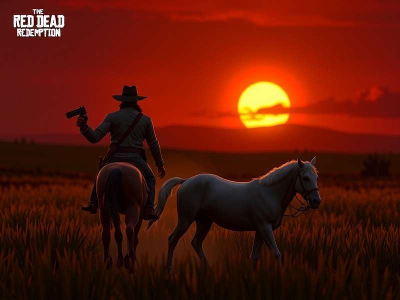 Nintendo Switch console with Red Dead Redemption gameplay on screen