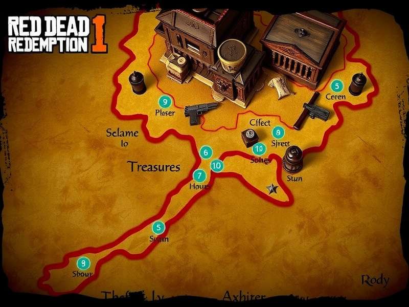 Waterfall in a dense forest with a chest at the top