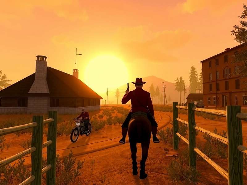 Red Dead Redemption bounty hunting scene