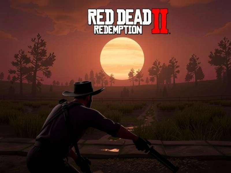 Artistic concept of Red Dead Redemption 3 frontier landscape with mountains and forest