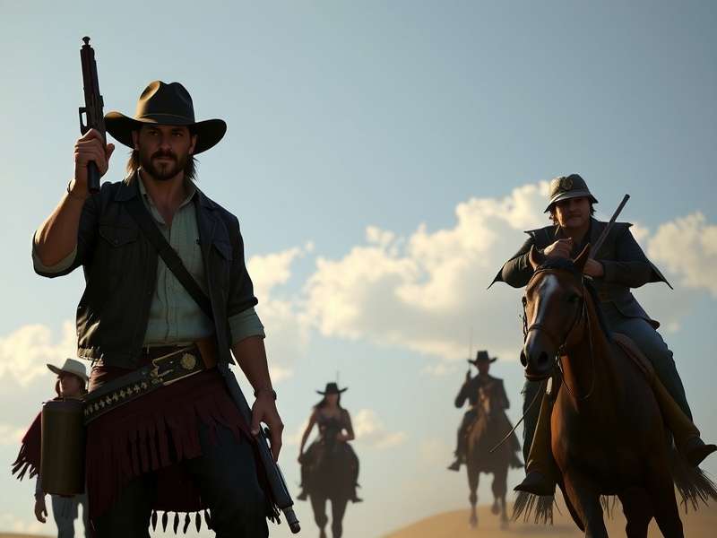 Red Dead Redemption Netflix gameplay screenshot showing John Marston on horseback overlooking a valley