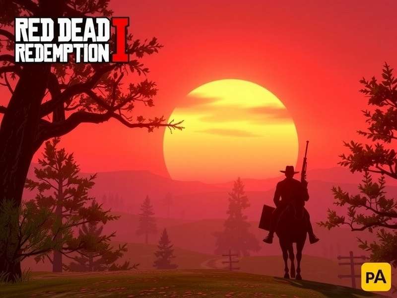 Artistic concept of Red Dead Redemption gameplay on a Nintendo Switch 2 console screen