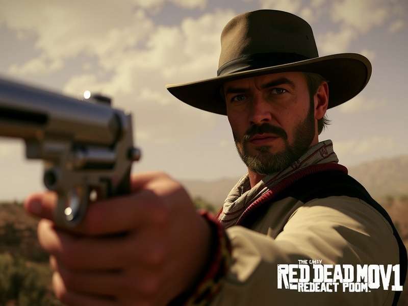 Red Dead Redemption movie concept art showing a sunset over a western landscape