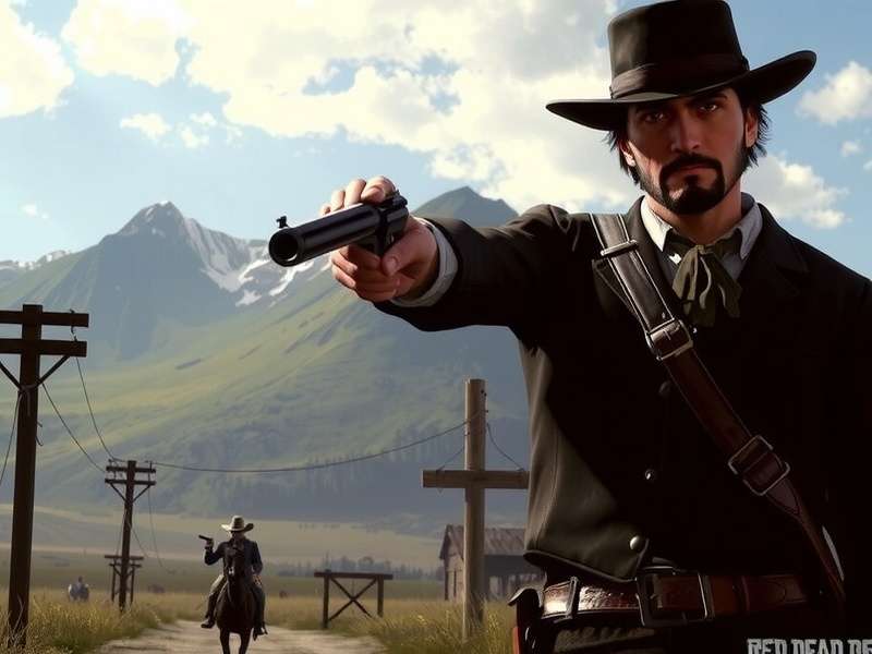 John Marston and Arthur Morgan looking towards the horizon in Red Dead Redemption