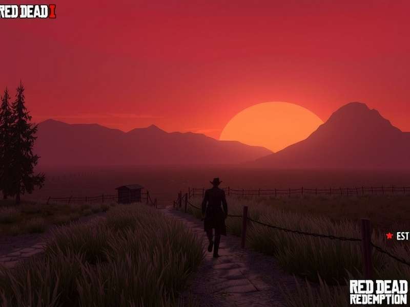 Red Dead Redemption Steam gameplay screenshot showing a character on horseback in a scenic valley