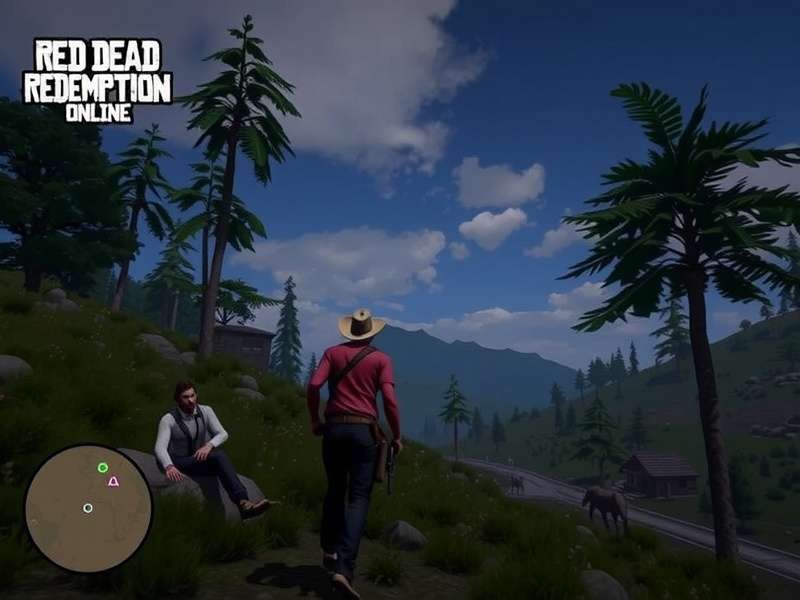 A posse of players riding through the Heartlands in Red Dead Redemption Online