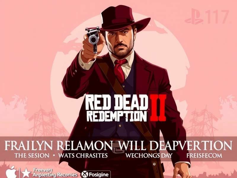 Concept art for Red Dead Redemption 3 featuring a mysterious cowboy in a new landscape