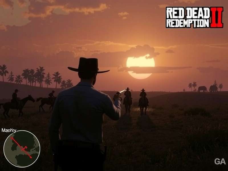 Arthur Morgan aiming a rifle in Red Dead Redemption 2 gameplay