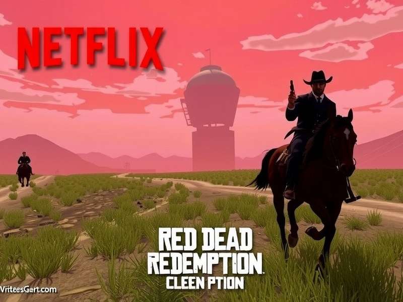 Gameplay screenshot of Red Dead Redemption running on an Android smartphone via Netflix
