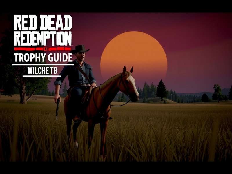 Red Dead Redemption Trophy Showcase featuring Platinum, Gold, and Silver Trophies