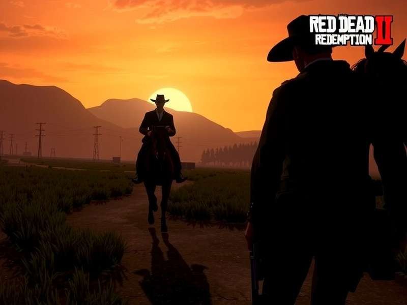 John Marston riding through the plains in Red Dead Redemption 1