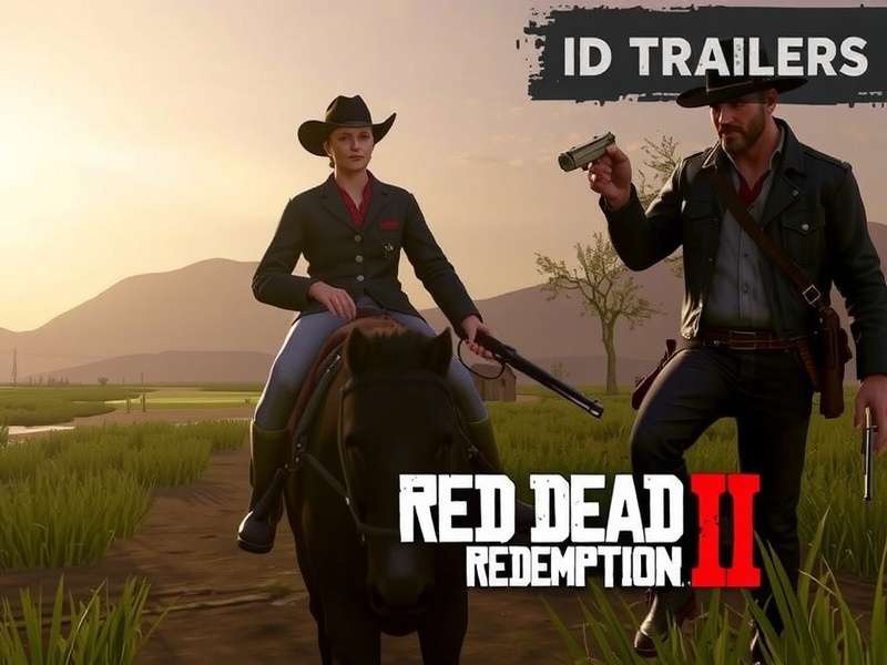 Red Dead Redemption 3 Official Teaser Image - A lone rider on a ridge at sunset