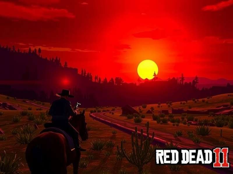 Red Dead Redemption PC gameplay screenshot showing a dramatic landscape