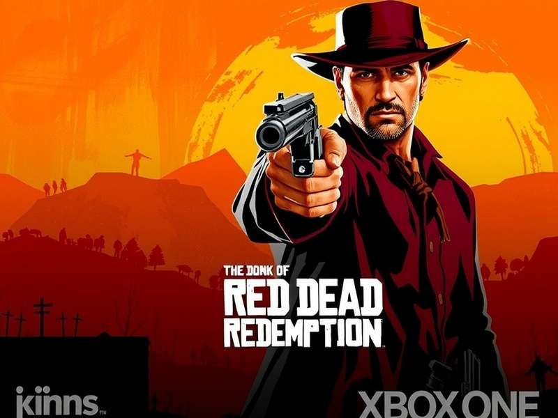 Red Dead Redemption Xbox One — sprawling western landscape at sunset with a lone rider silhouette