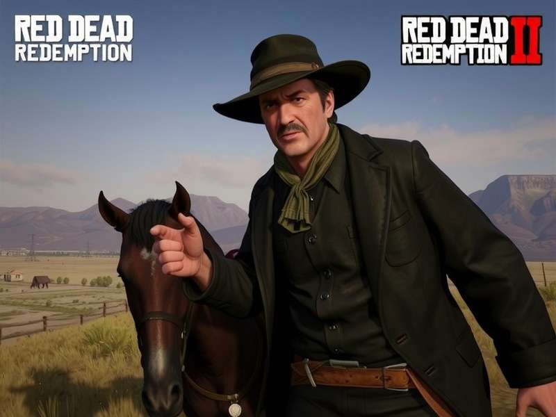 Red Dead Redemption 2 Trailer frame showing Arthur Morgan riding through the Heartlands at sunset