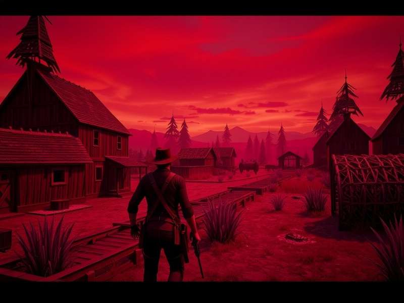 Red Dead Redemption game artwork featuring cowboys and horses in a Western landscape