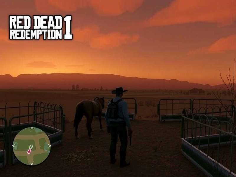 Red Dead Redemption 1 PC gameplay screenshot showing John Marston in the Wild West