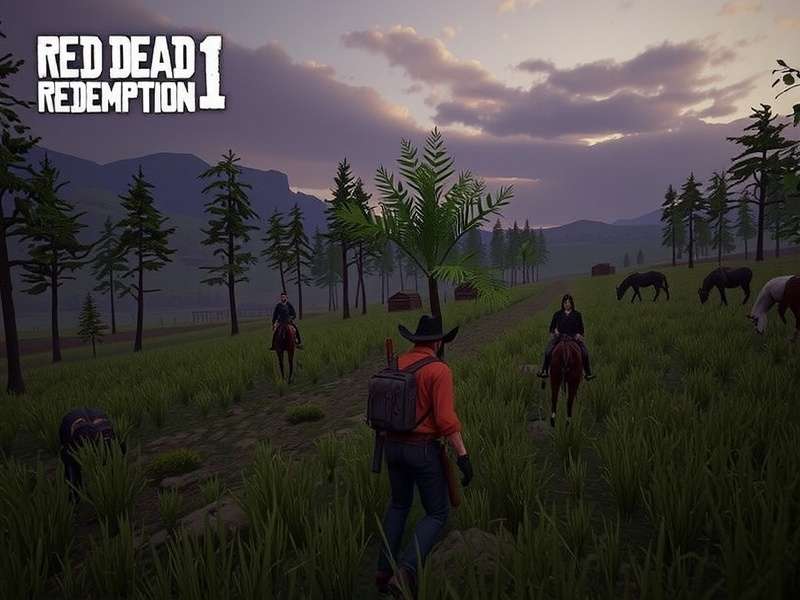 Red Dead Redemption 1 Xbox — John Marston riding through the New Austin desert at sunset