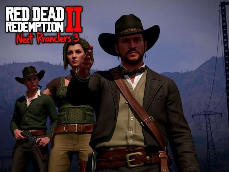 Red Dead Redemption 2 character lineup featuring Arthur Morgan and the Van der Linde gang in the wild west