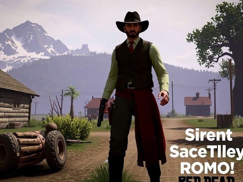 Red Dead Redemption 360 gameplay screenshot showing John Marston on horseback at sunset