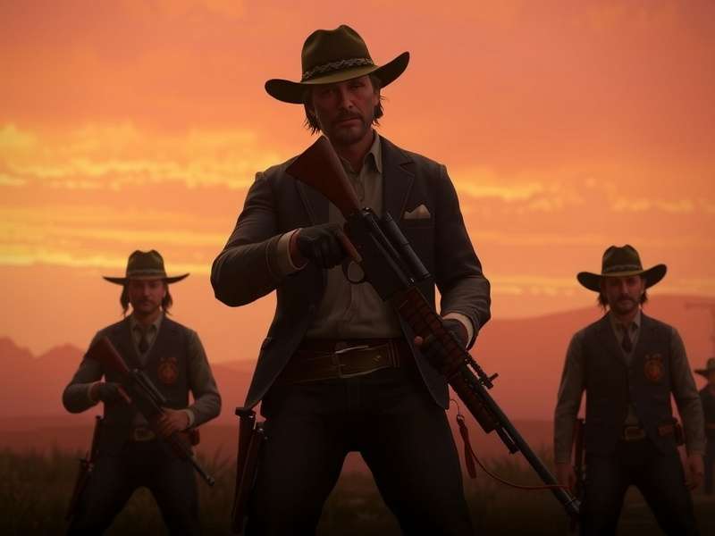 Red Dead Redemption 3 Gameplay – open world horseback action with dynamic weather and AI crowds