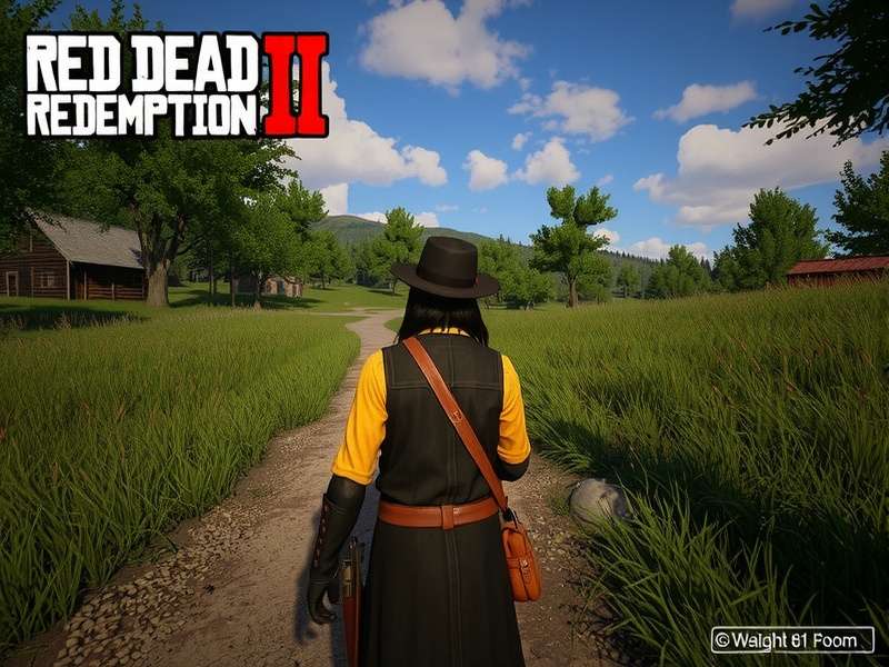 Red Dead Redemption 3 Leak concept art showing a cowboy overlooking a vast canyon at sunset